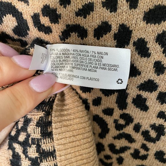 🔮 A NEW DAY XXL LEOPARD SWEATER CREWNECK PULLOVER - Picture 6 of 7